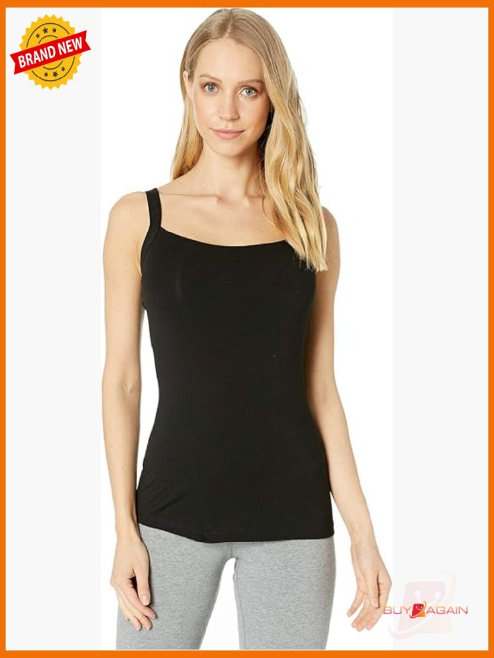 Lingerie Camisole with Shelf Bra - Sleeveless Pull-On Top